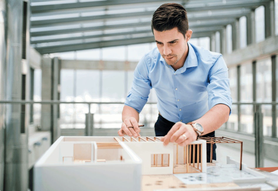 An architect insurance working with the system