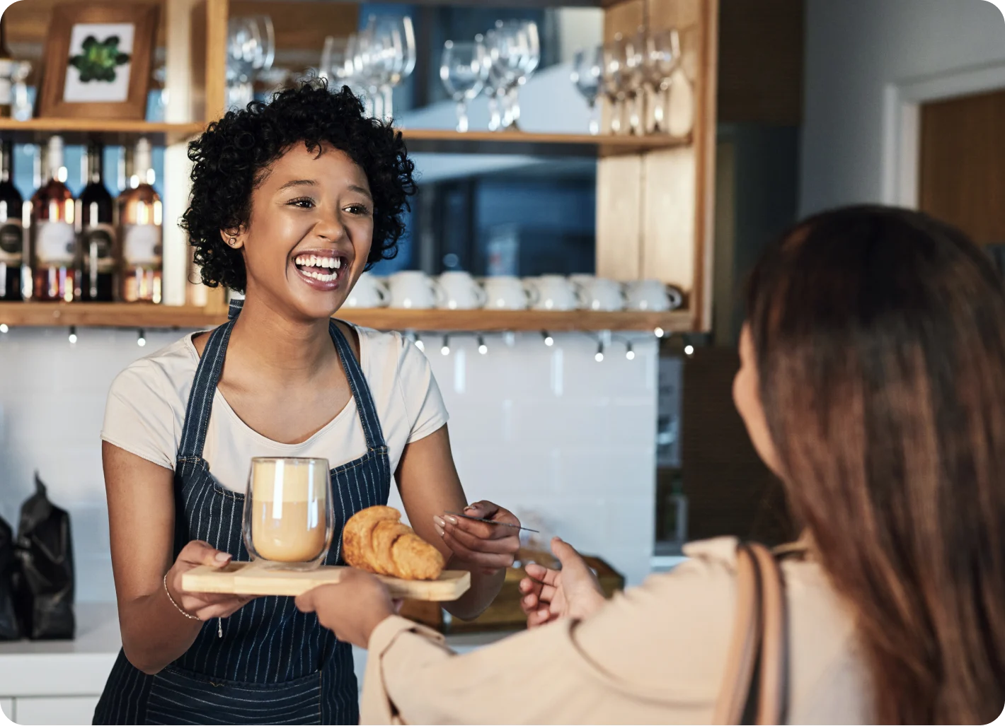 A food retailer serves a customer